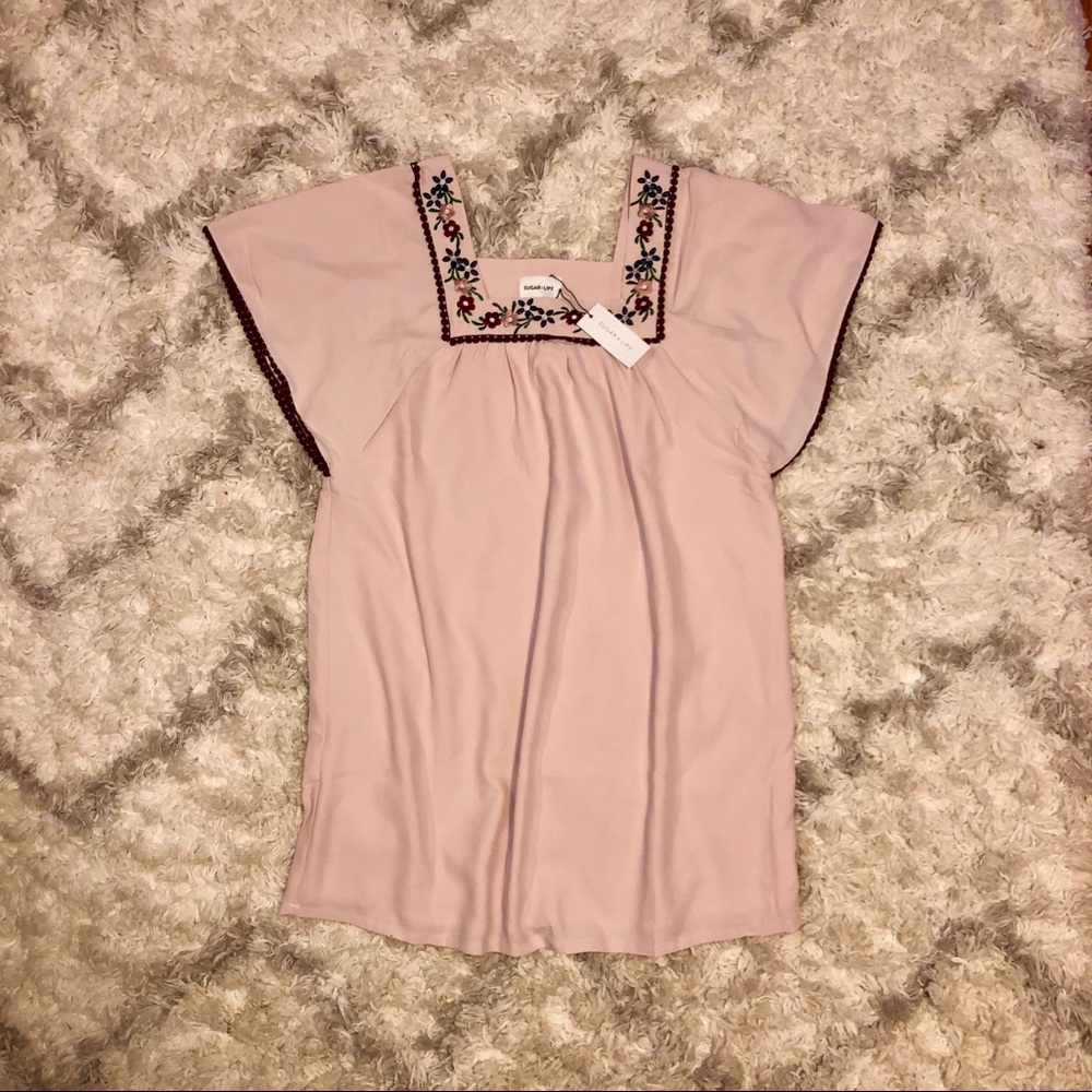 Azzelea Embroidered Shift Dress